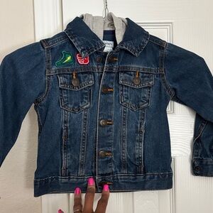 Carter's Blue Denim Jacket with Fun Patches